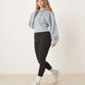 Sweat à capuche zippé avec détail de couture ASOS DESIGN en bleu délavé