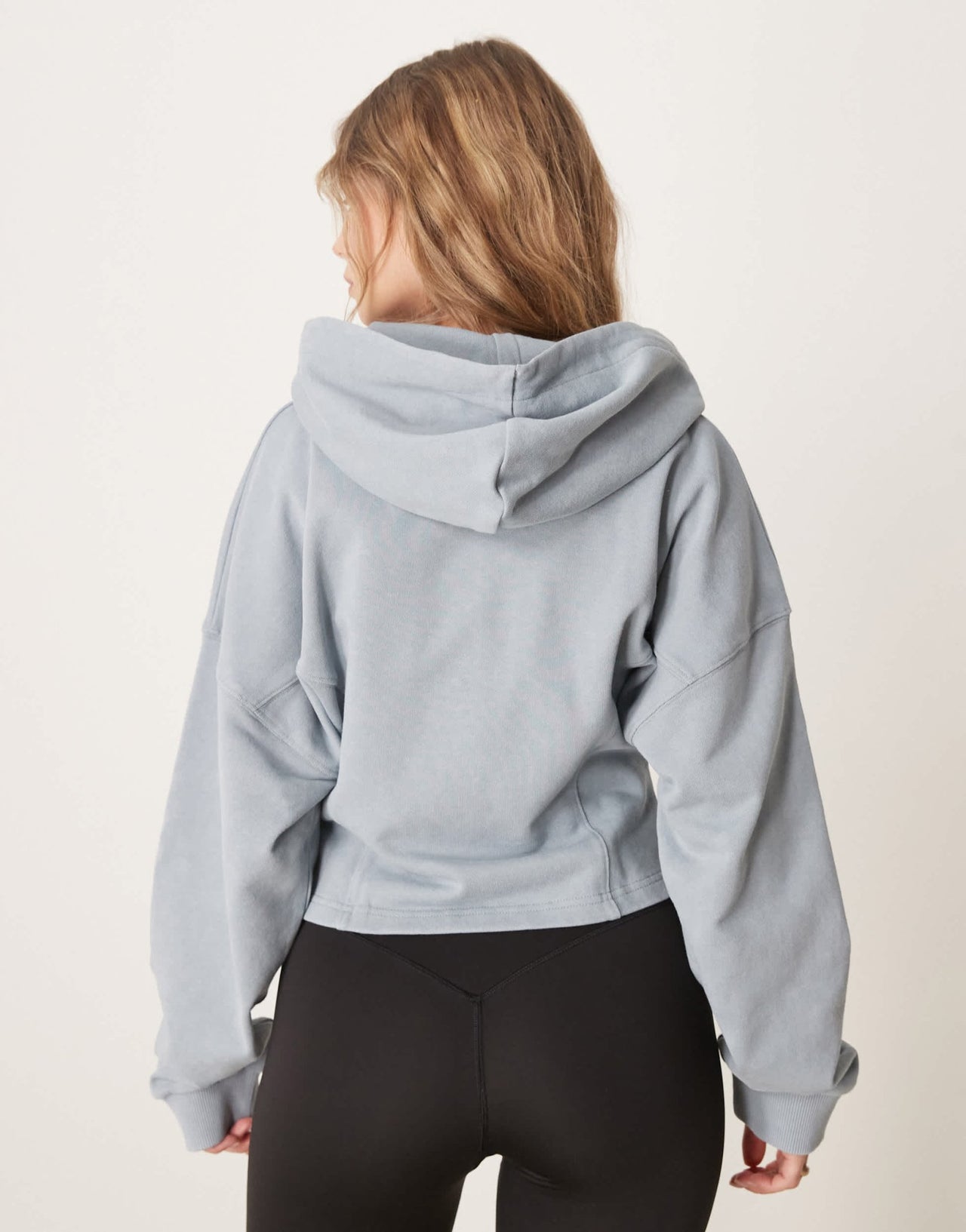ASOS DESIGN seam detail zip through hoodie in blue washed blue - ASOS Sample Sale EU Store