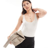 ASOS DESIGN seamless sculpting wide scoop minimal bodysuit in mocha