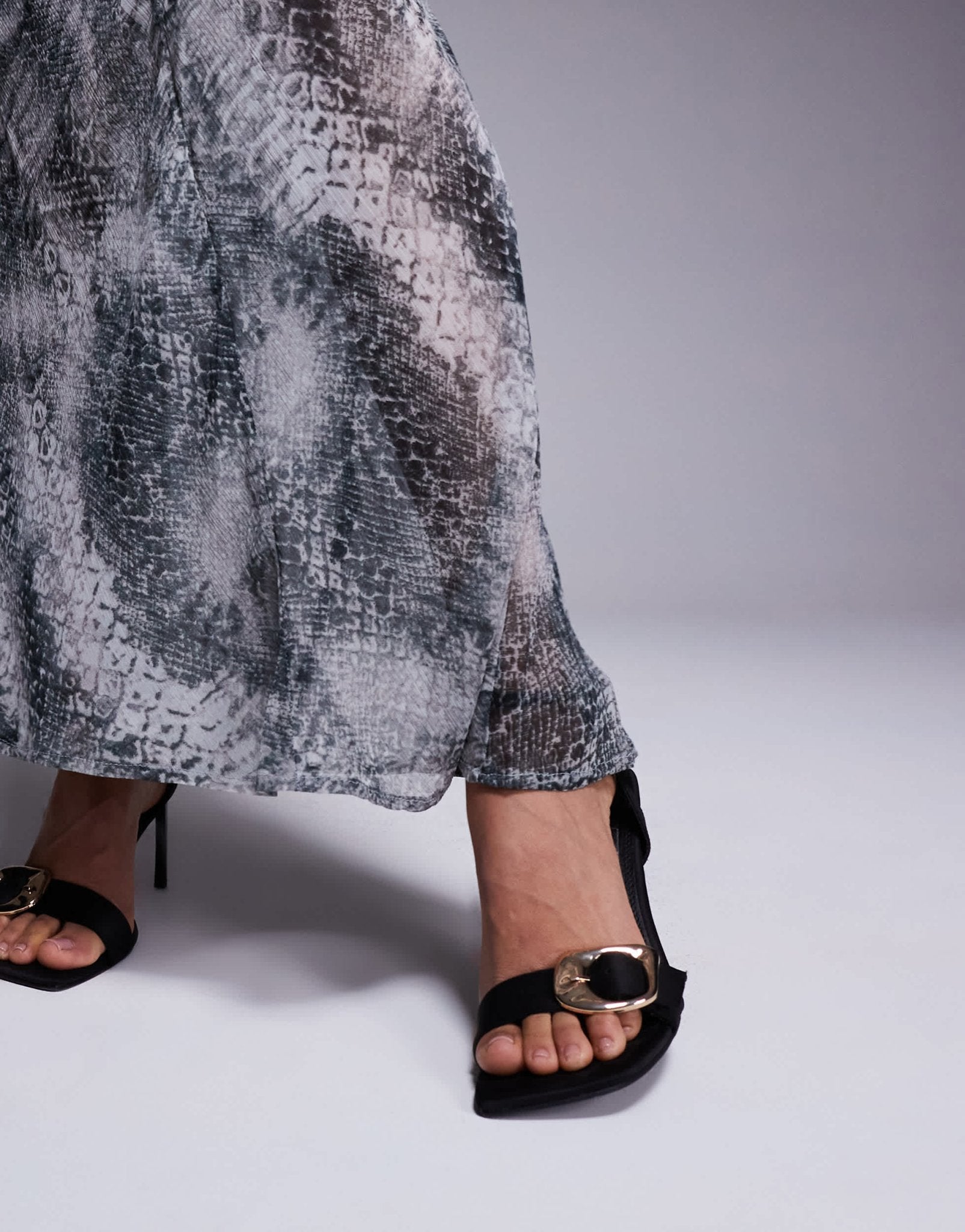 ASOS DESIGN sheer maxi skirt in snake print - ASOS Sample Sale EU Store