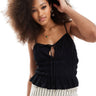 Top canotta arricciato ASOS DESIGN in nero