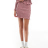ASOS DESIGN shirred mini skirt co ord in red gingham