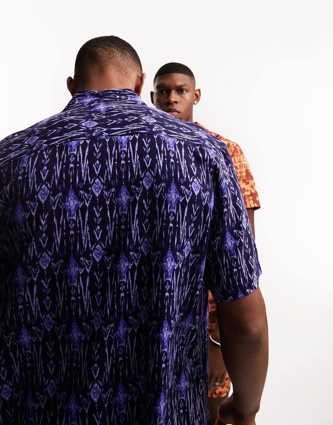 ASOS DESIGN shirt in navy aztec print - ASOS Sample Sale EU Store