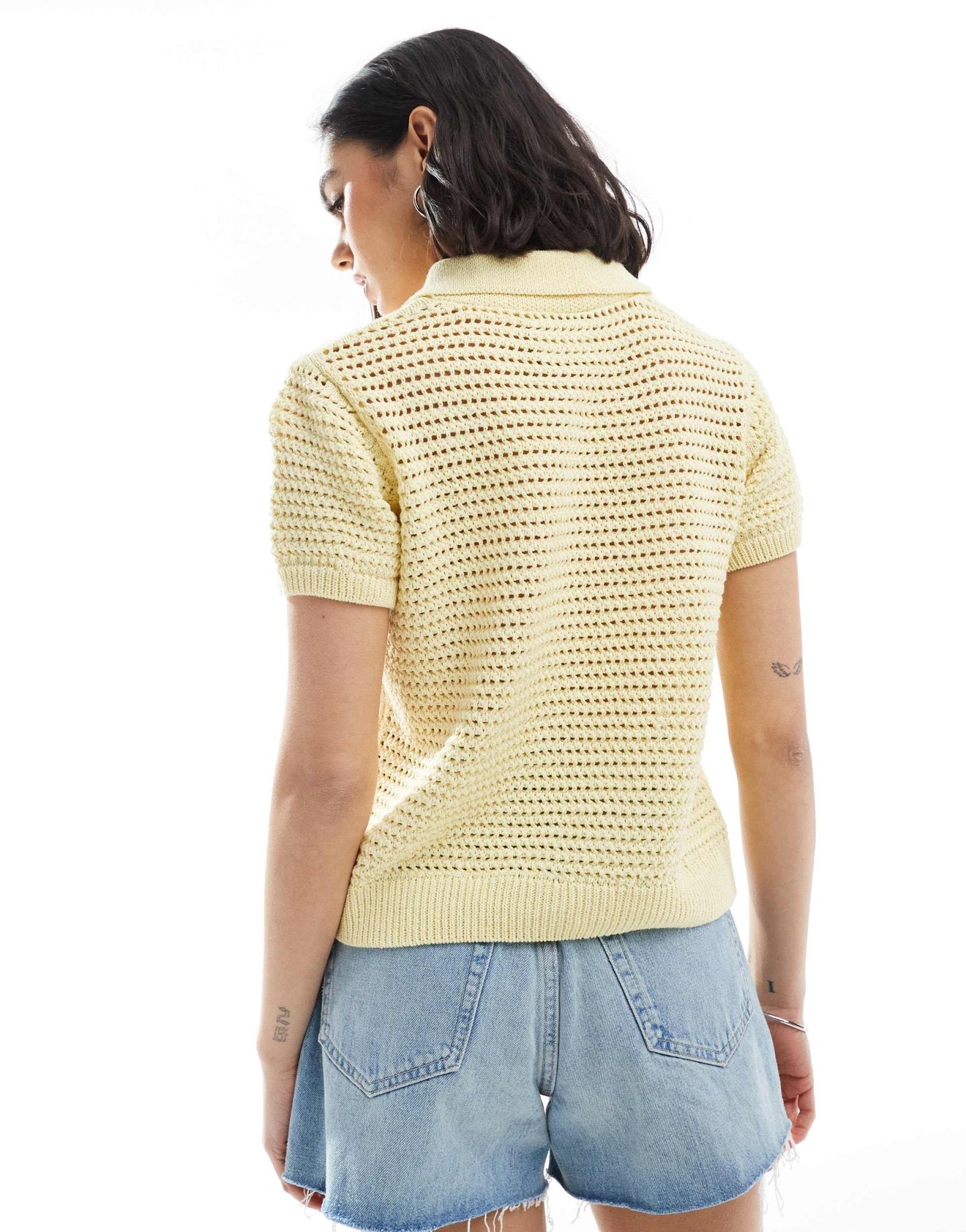 ASOS DESIGN short sleeved polo top in buttermilk - ASOS Sample Sale EU Store