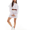 Shorts con cintura en contraste coordinados ASOS DESIGN en rayas rosas