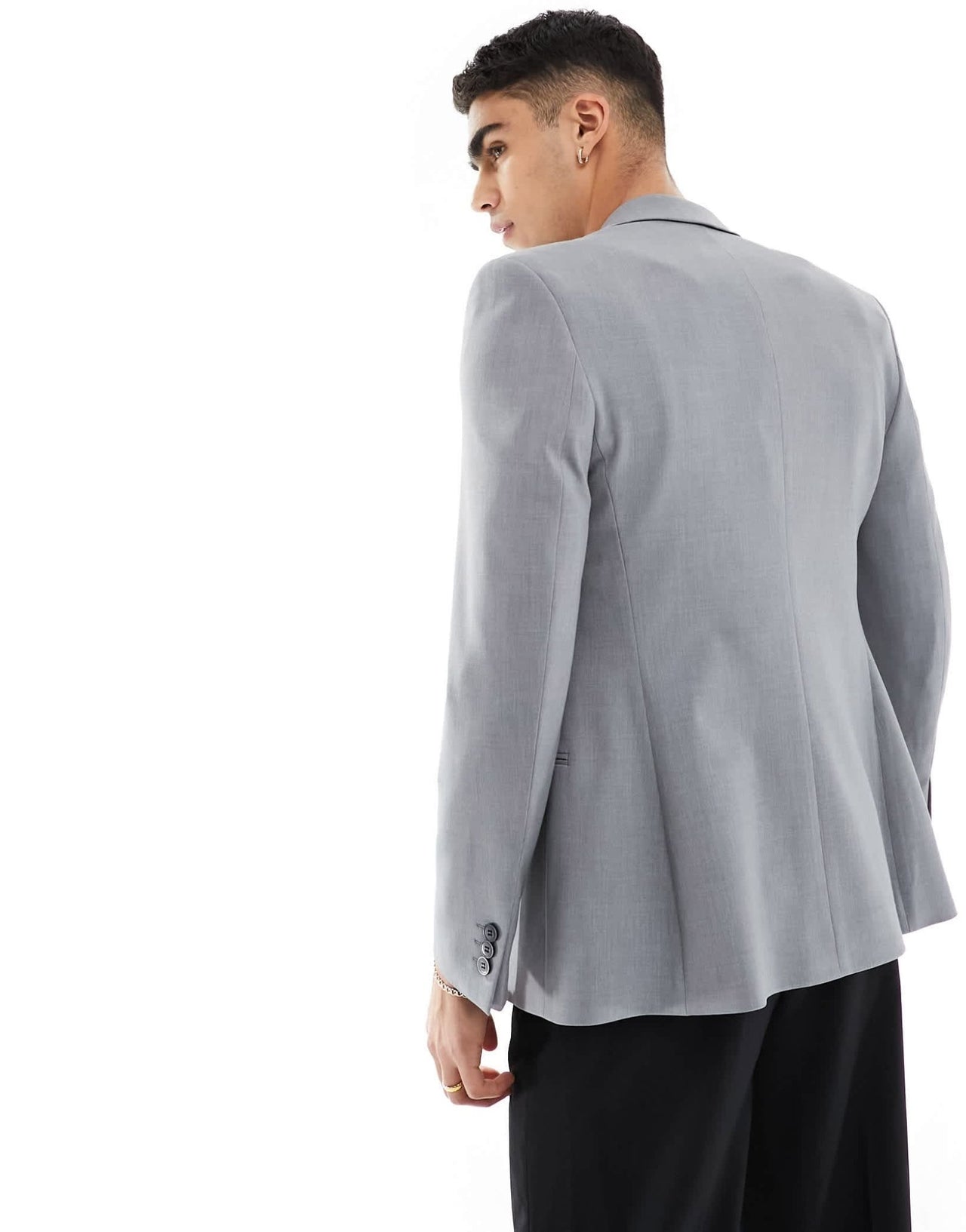 ASOS DESIGN skinny double breasted suit jacket in grey - ASOS Sample Sale EU Store