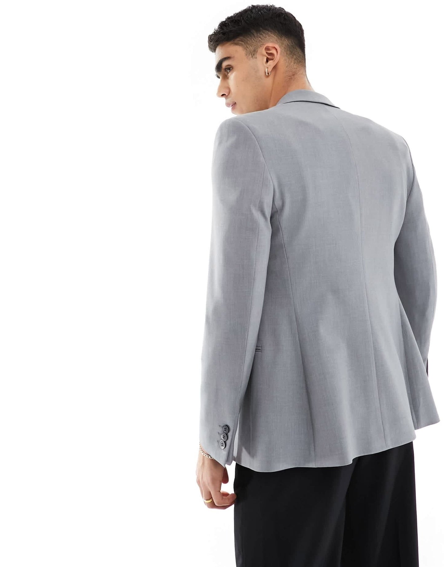 ASOS DESIGN skinny double breasted suit jacket in grey - ASOS Sample Sale EU Store
