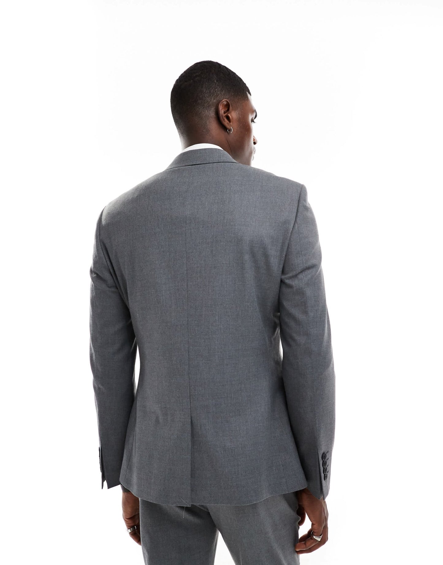 ASOS DESIGN skinny fit suit jacket with wool in charcoal grey - ASOS Sample Sale EU Store