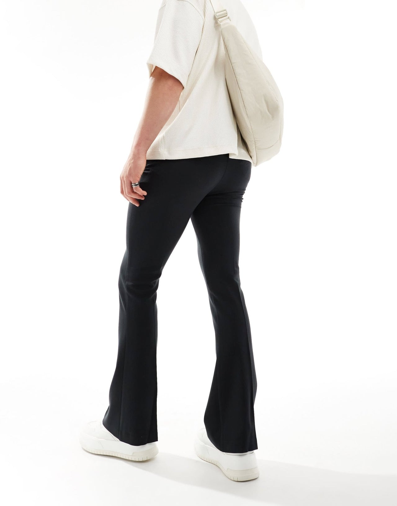 ASOS DESIGN skinny flared smart trousers in black - ASOS Sample Sale EU Store