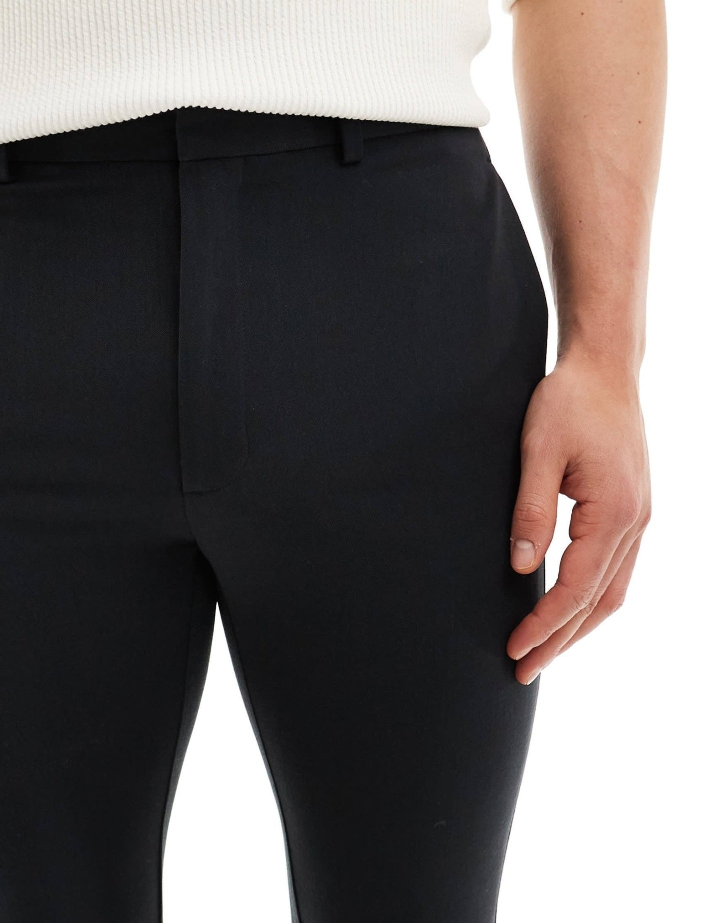 ASOS DESIGN skinny flared smart trousers in black - ASOS Sample Sale EU Store