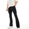 ASOS DESIGN skinny flared smart trousers in black