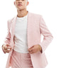 ASOS DESIGN skinny gingham suit jacket in pink
