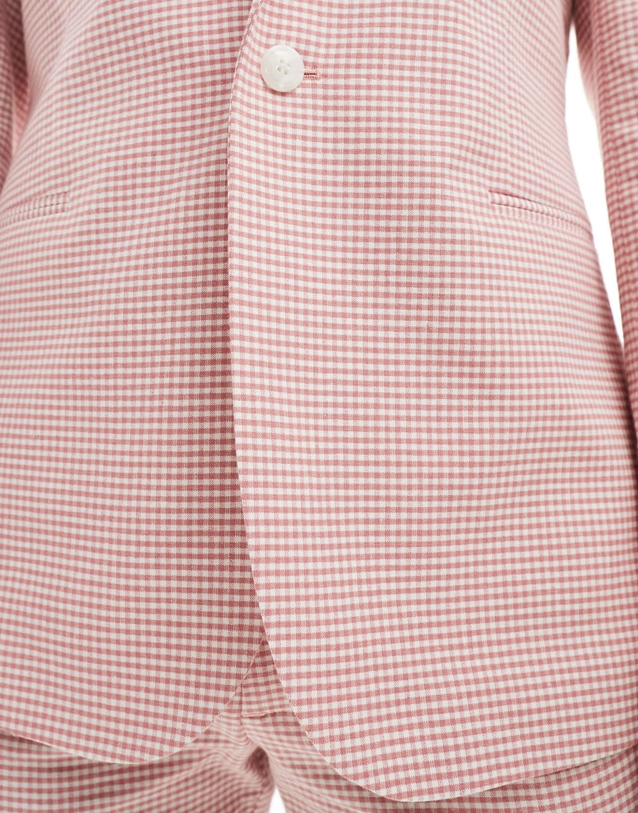 ASOS DESIGN skinny gingham suit jacket in pink - ASOS Sample Sale EU Store