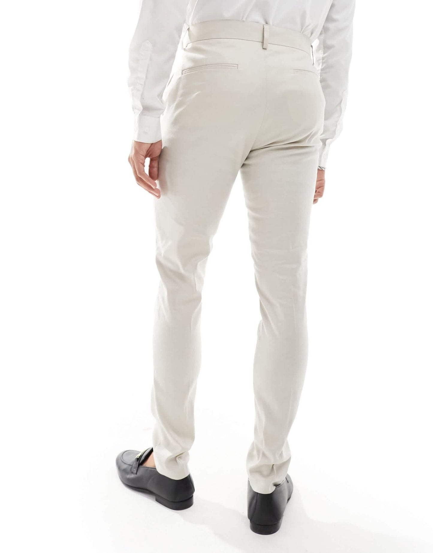 ASOS DESIGN skinny linen mix suit trousers in stone - ASOS Sample Sale EU Store