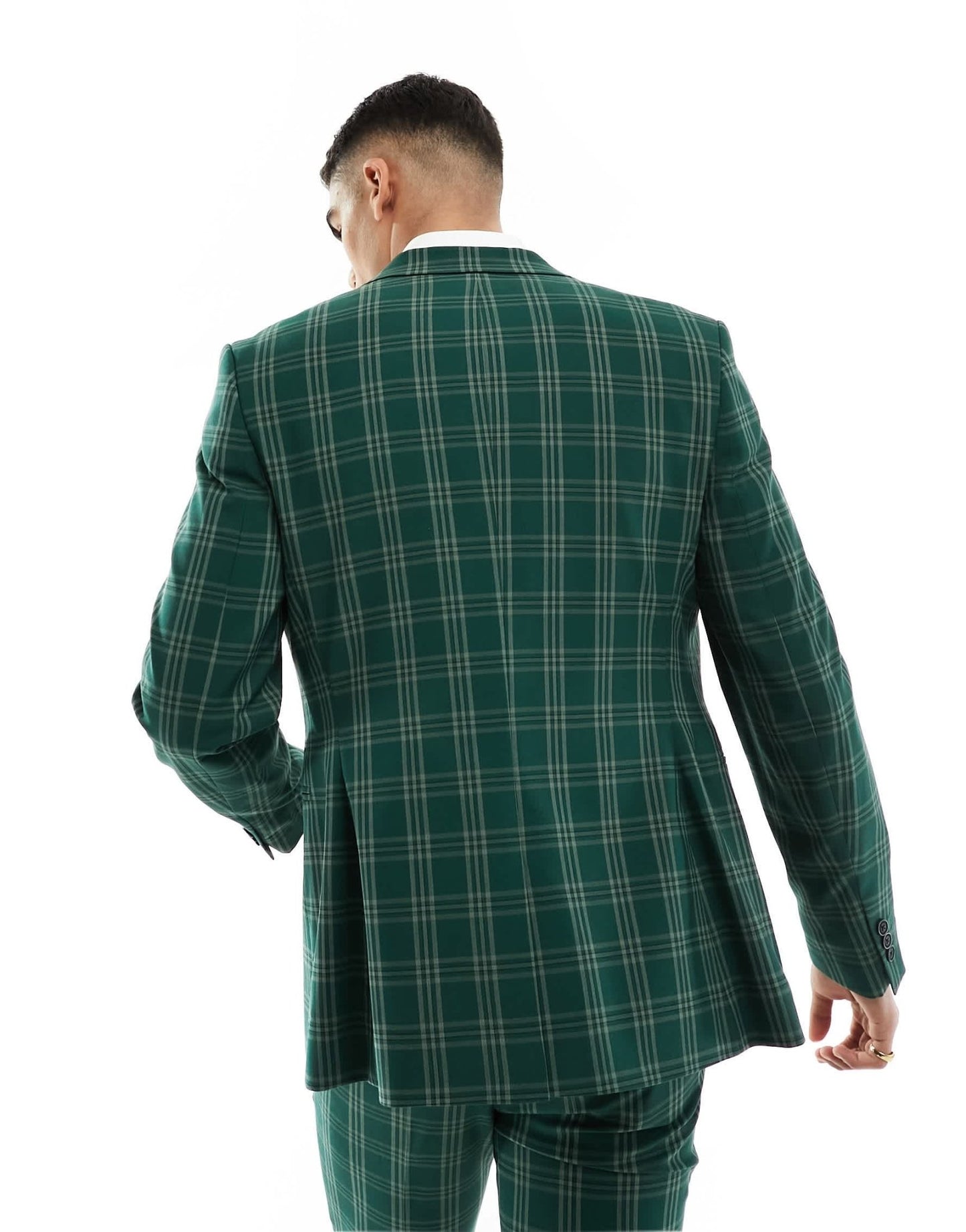 ASOS DESIGN skinny suit jacket in green tonal check - ASOS Sample Sale EU Store