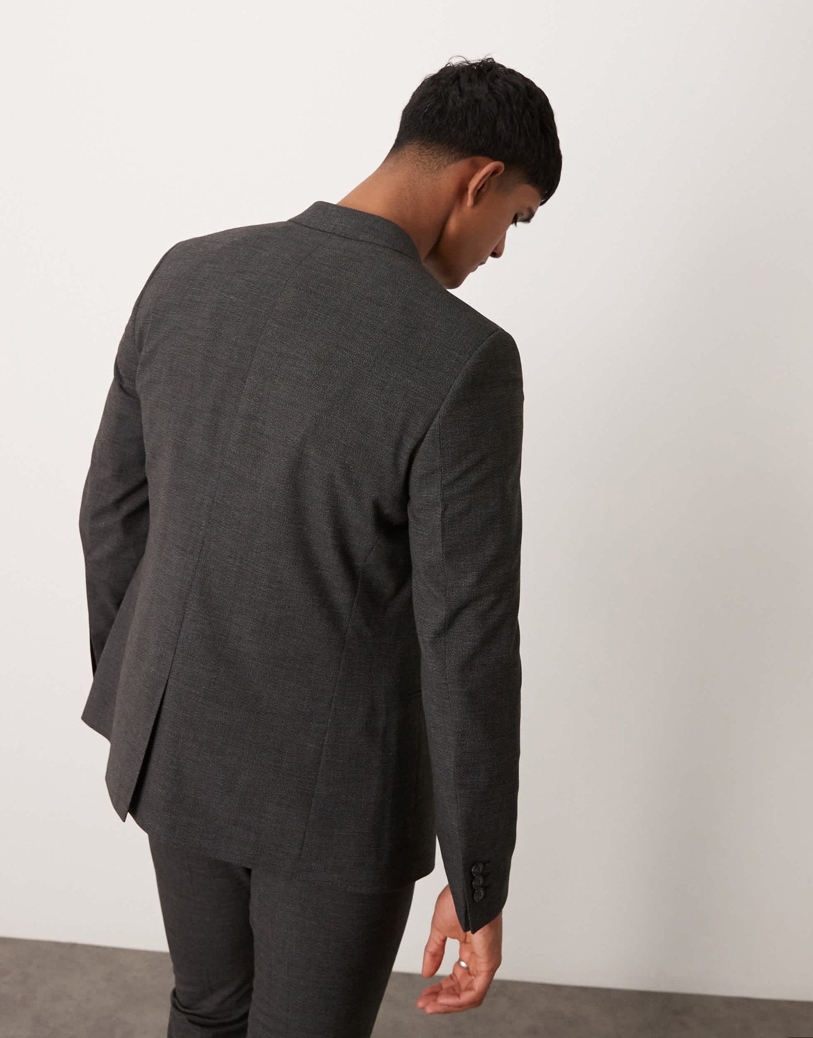 ASOS DESIGN skinny suit jacket in salt and pepper texture - ASOS Sample Sale EU Store