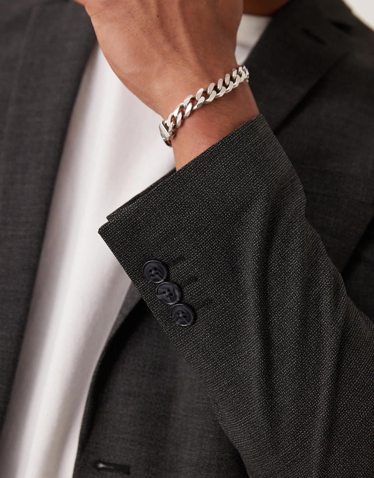 ASOS DESIGN skinny suit jacket in salt and pepper texture - ASOS Sample Sale EU Store