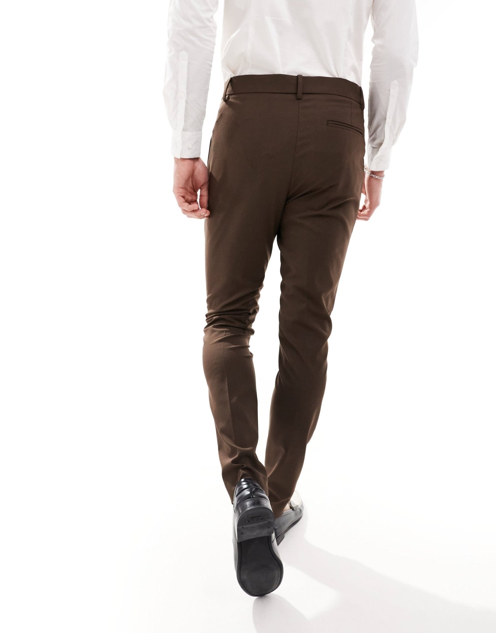ASOS DESIGN skinny suit trouser in chocolate brown - ASOS Sample Sale EU Store