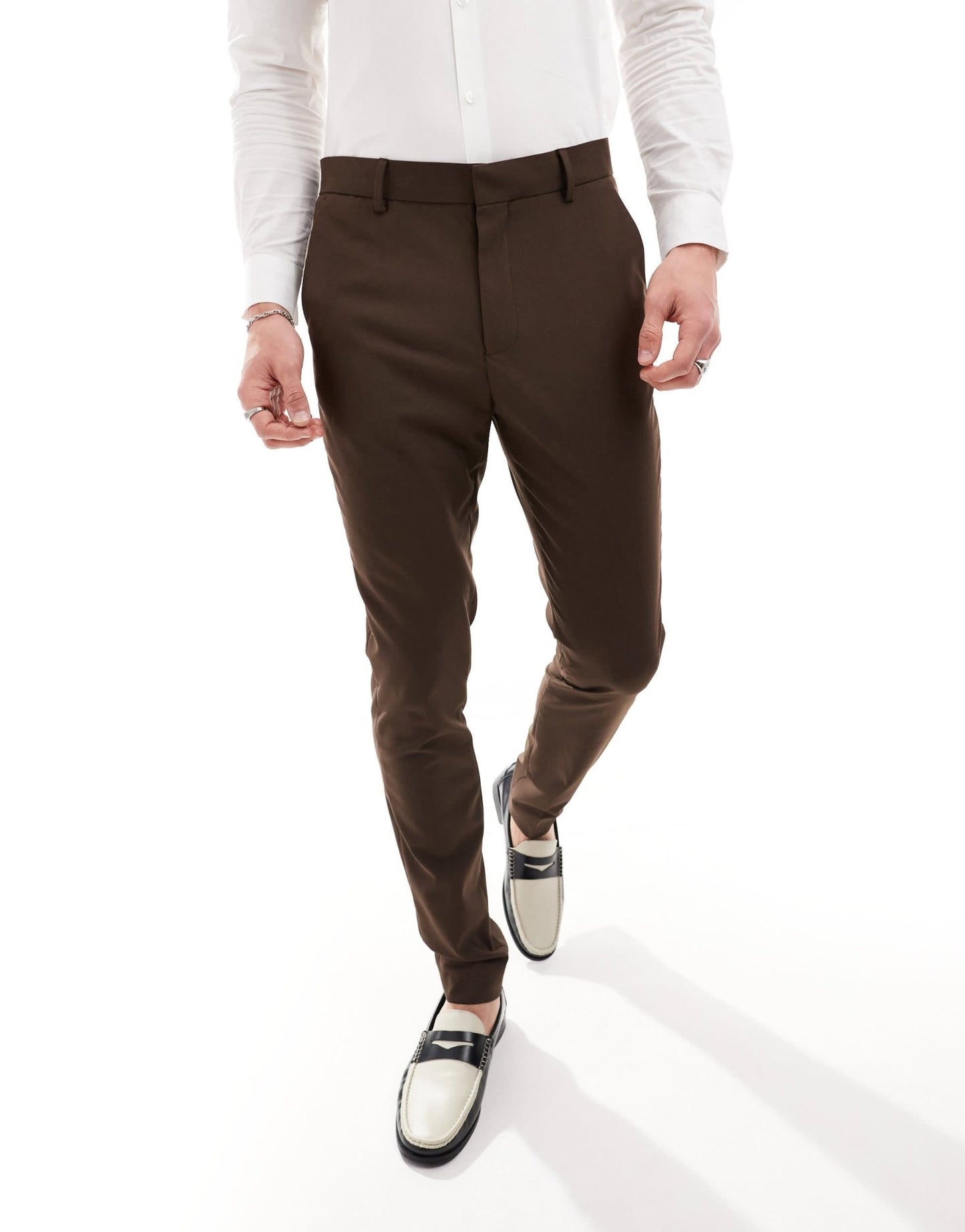 ASOS DESIGN skinny suit trouser in chocolate brown - ASOS Sample Sale EU Store