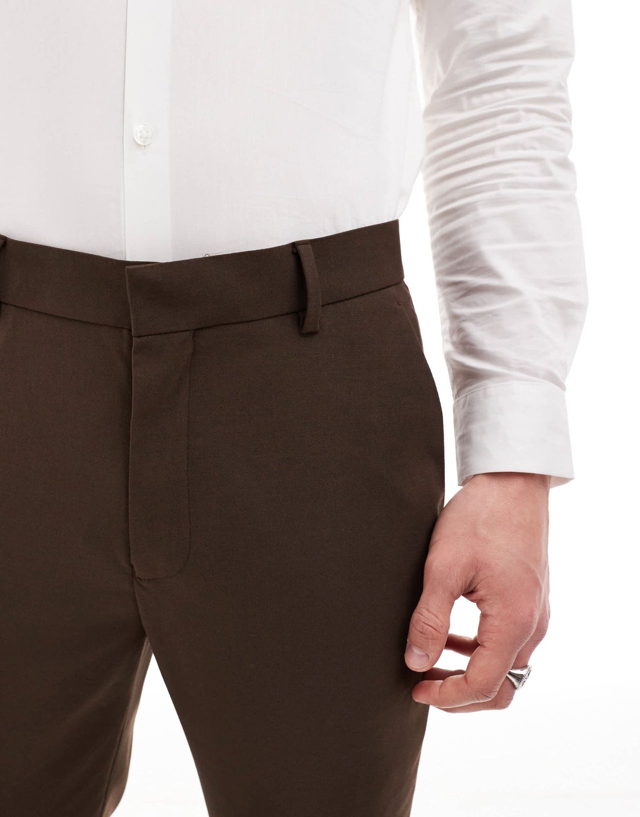 ASOS DESIGN skinny suit trouser in chocolate brown - ASOS Sample Sale EU Store