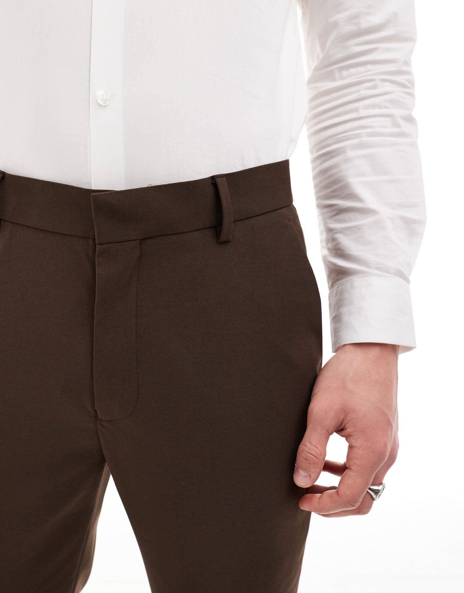 ASOS DESIGN skinny suit trouser in chocolate brown - ASOS Sample Sale EU Store