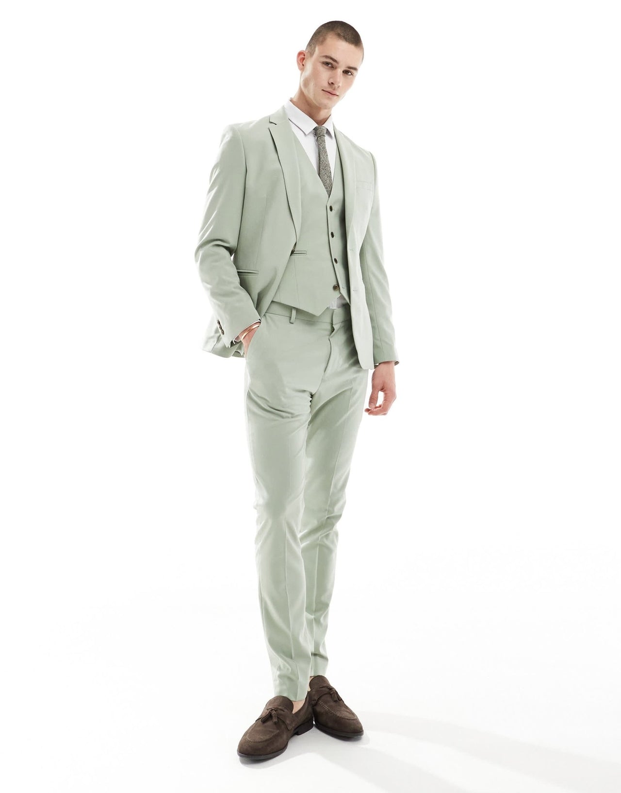 ASOS DESIGN skinny suit trouser in sage - ASOS Sample Sale EU Store
