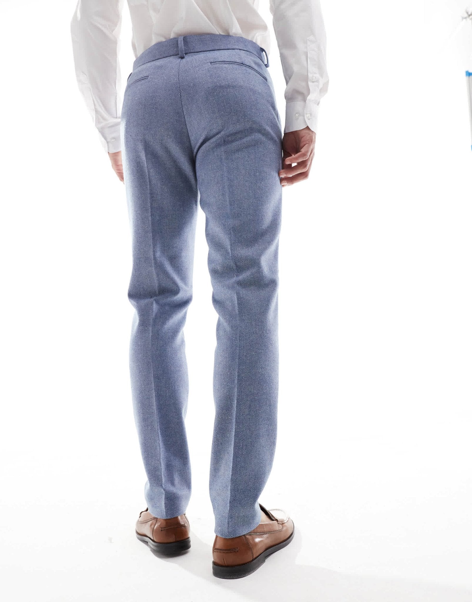 ASOS DESIGN skinny suit trousers with wool in blue - ASOS Sample Sale EU Store