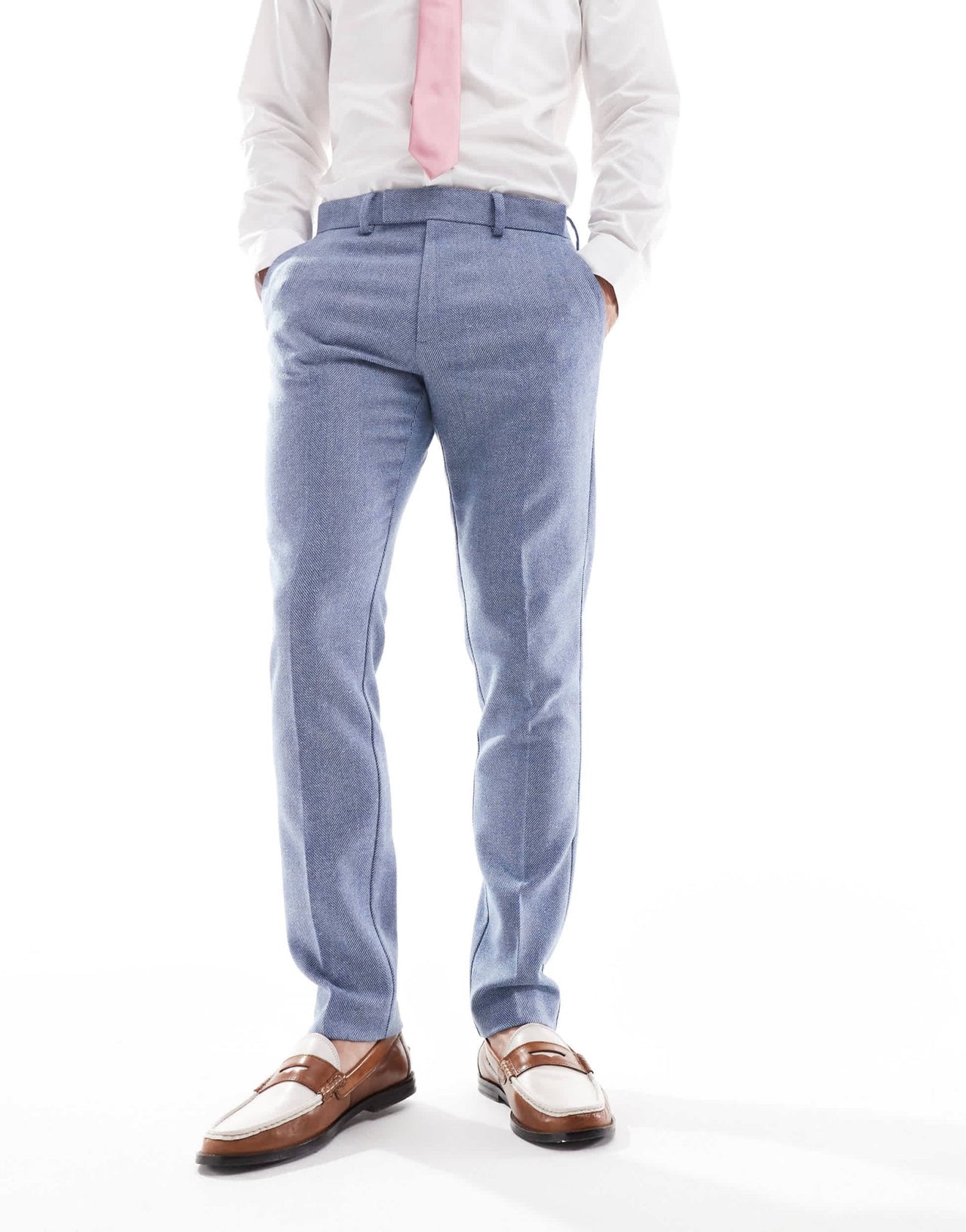 ASOS DESIGN skinny suit trousers with wool in blue - ASOS Sample Sale EU Store