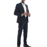 ASOS DESIGN skinny suit trousers with wool in blue barleyweave