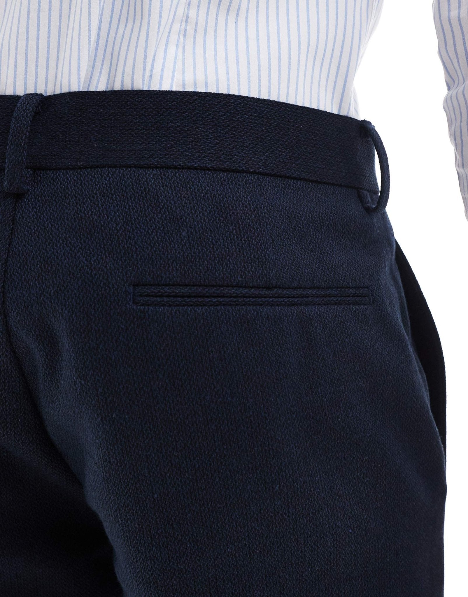 ASOS DESIGN skinny suit trousers with wool in blue barleyweave - ASOS Sample Sale EU Store