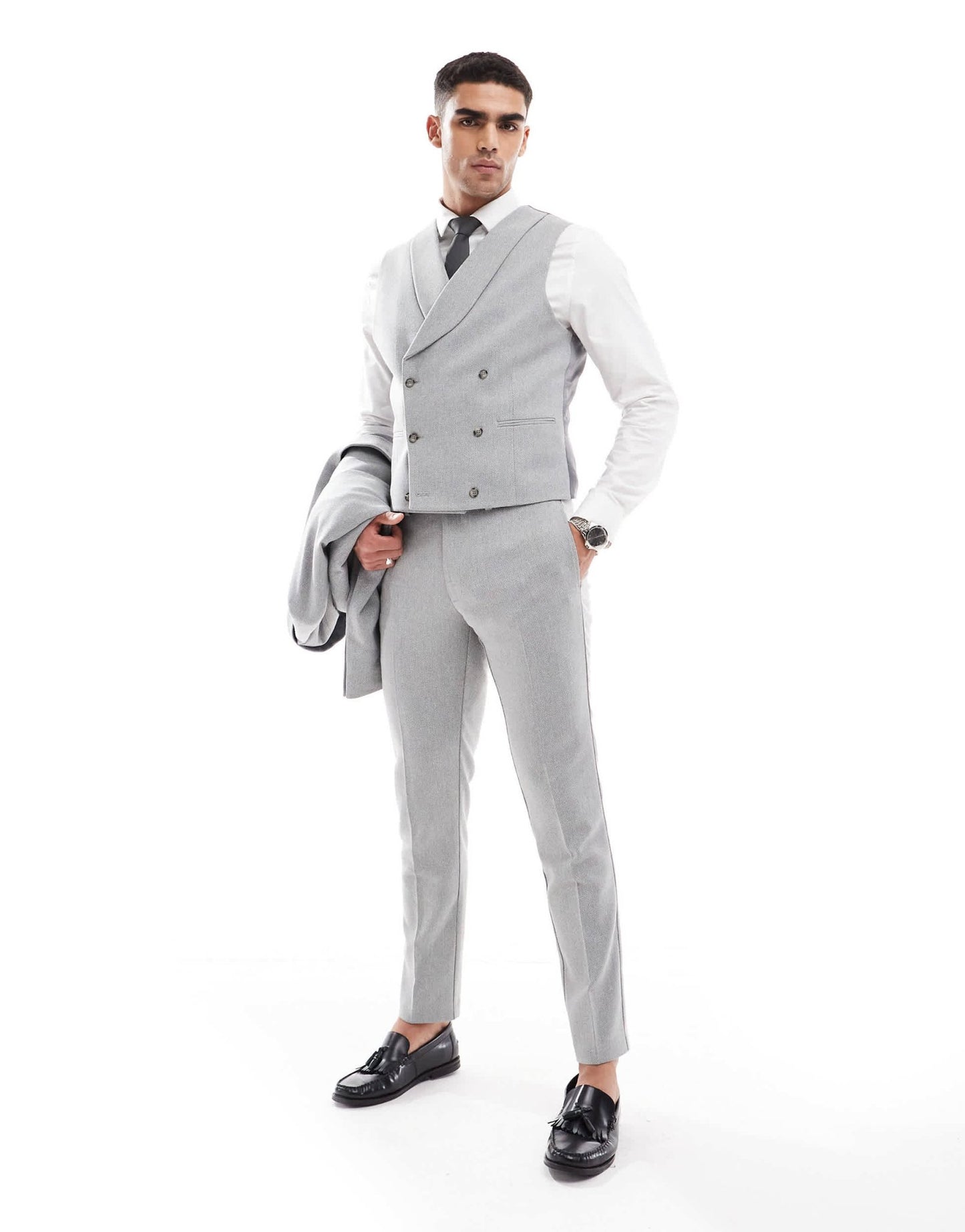 ASOS DESIGN skinny suit trousers with wool in grey - ASOS Sample Sale EU Store