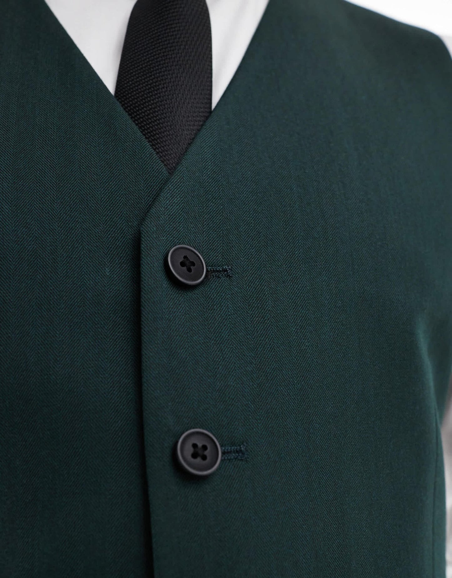 ASOS DESIGN skinny suit waistcoat in dark green herringbone - ASOS Sample Sale EU Store