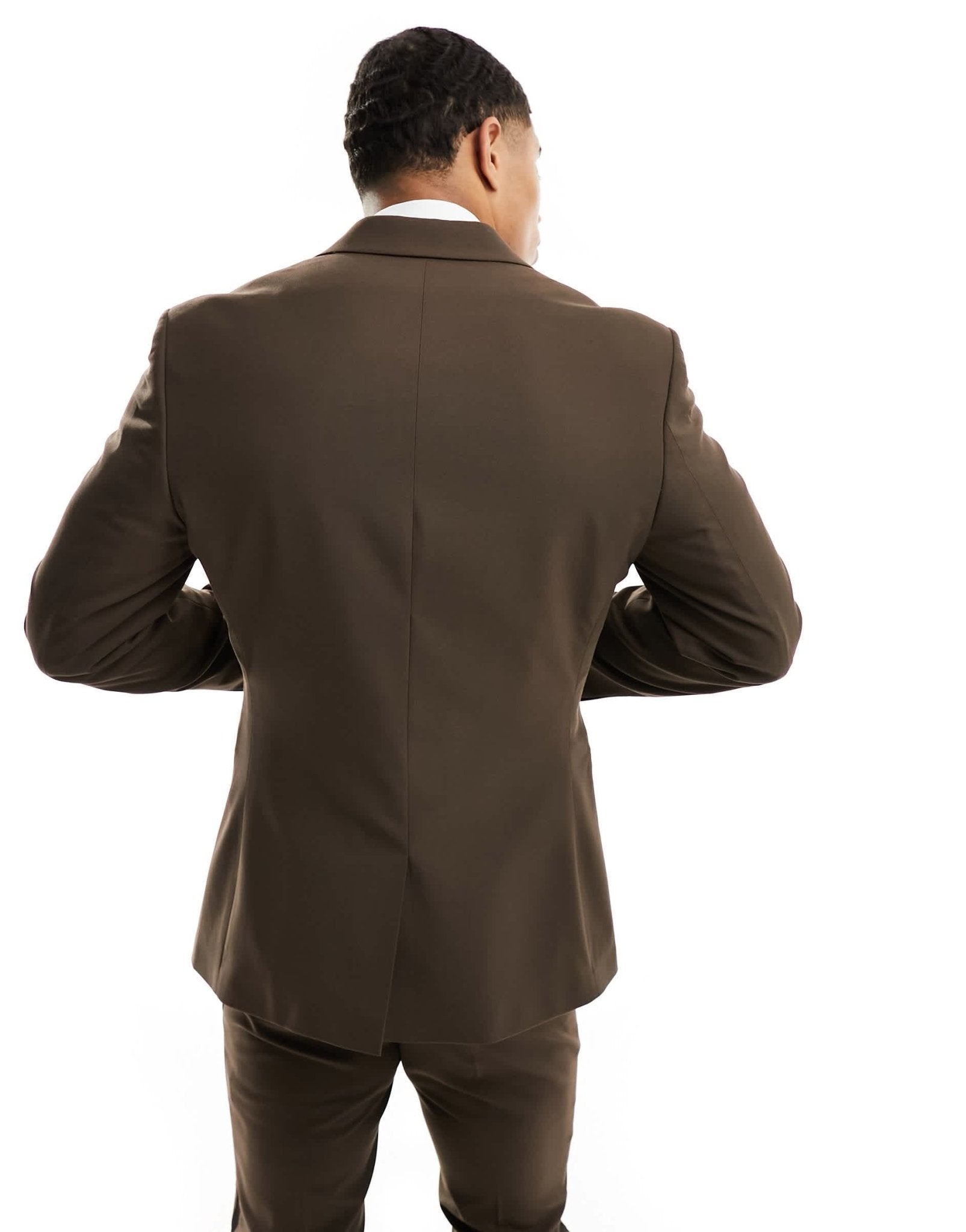 ASOS DESIGN skinny tuxedo suit jacket in brown - ASOS Sample Sale EU Store
