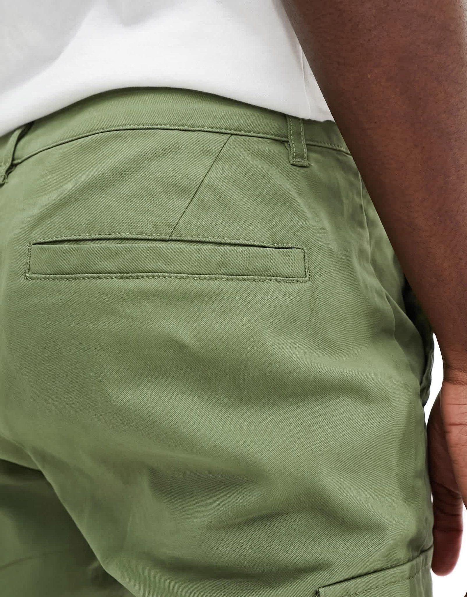 ASOS DESIGN skinny washed cargos in khaki - ASOS Sample Sale EU Store