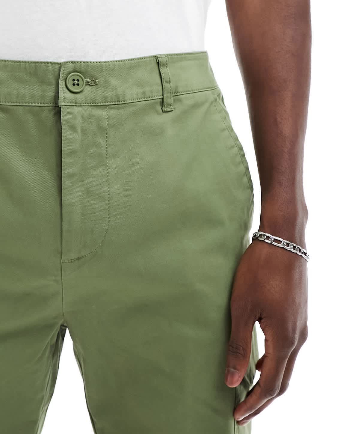 ASOS DESIGN skinny washed cargos in khaki - ASOS Sample Sale EU Store