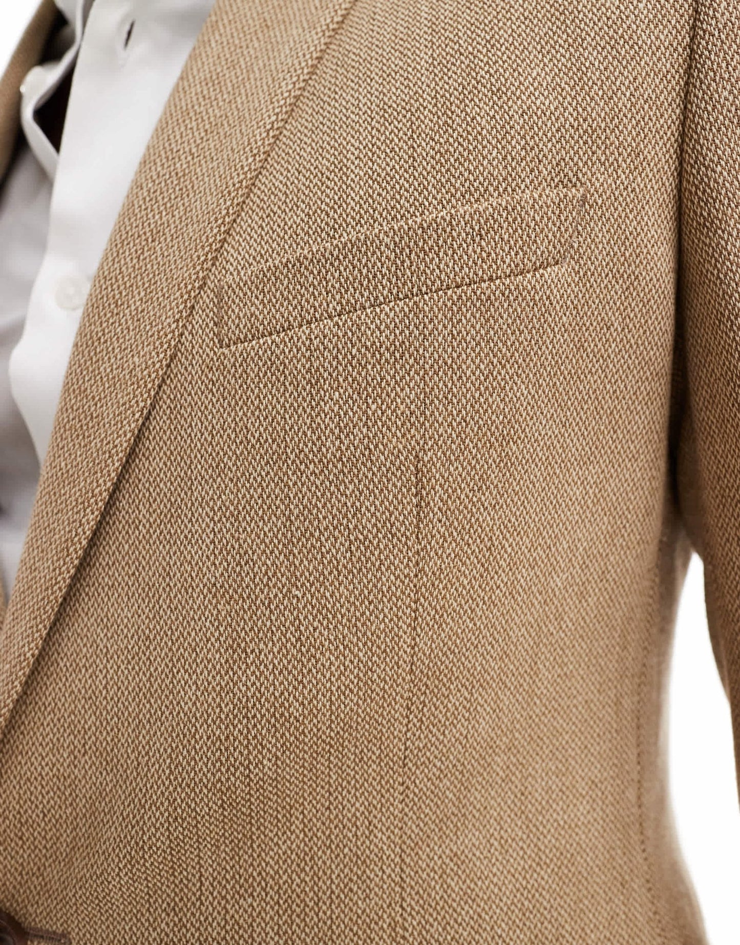ASOS DESIGN skinny wool mix suit jacket in caramel basketweave texture - ASOS Sample Sale EU Store