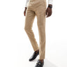 ASOS DESIGN skinny wool mix suit trouser in caramel basketweave texture