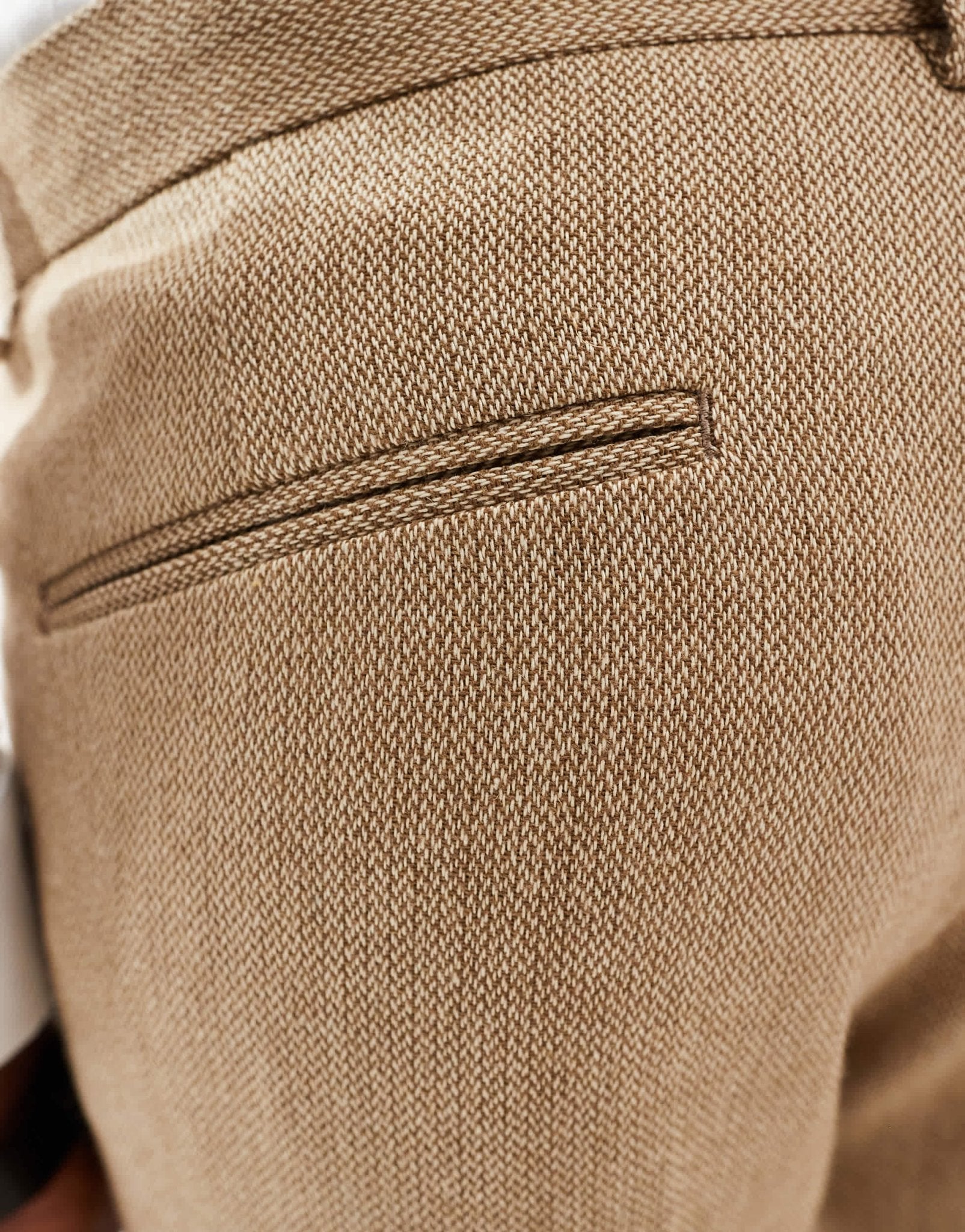 ASOS DESIGN skinny wool mix suit trouser in caramel basketweave texture - ASOS Sample Sale EU Store