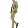 ASOS DESIGN skinny wool mix suit trouser in olive basketweave texture