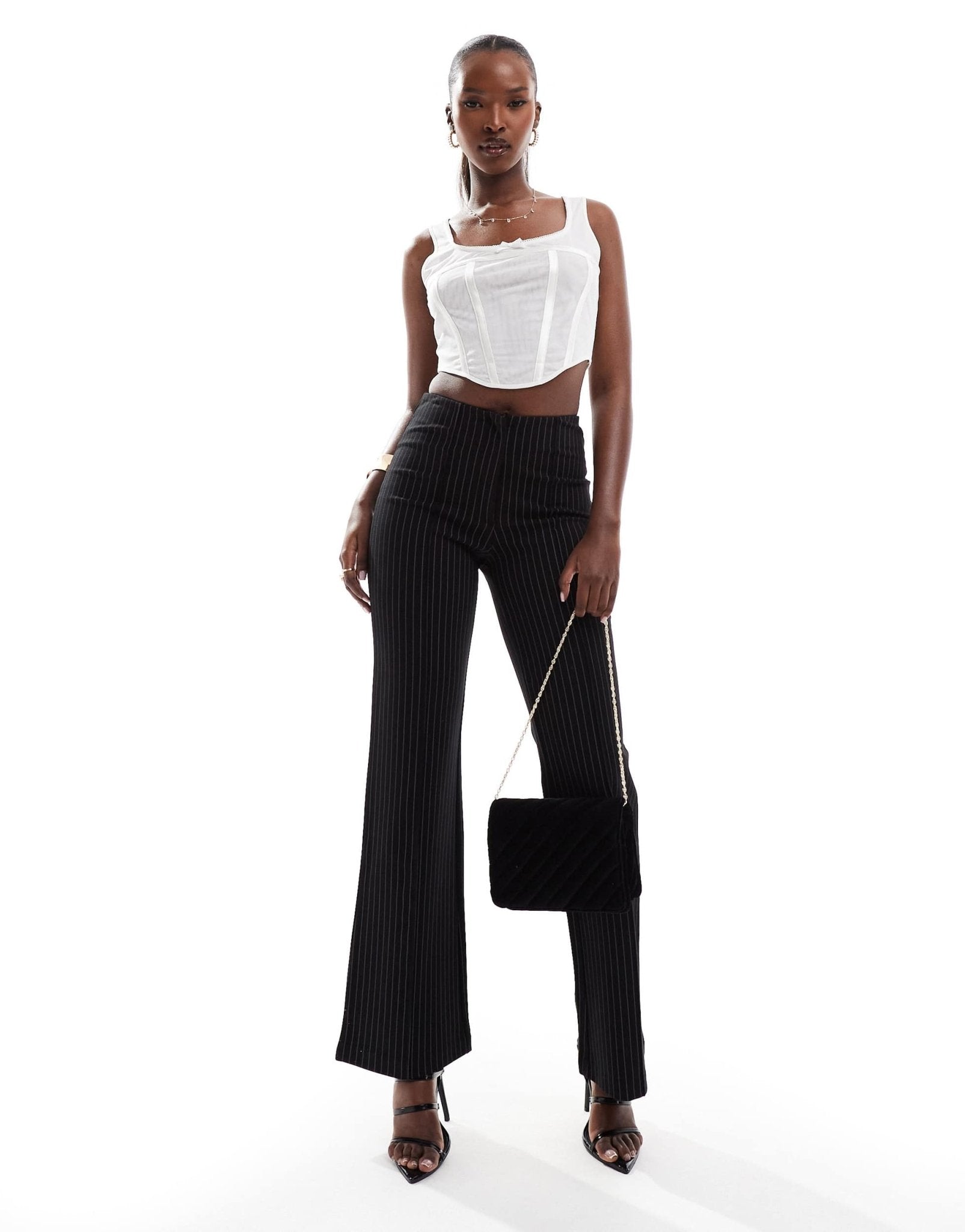 ASOS DESIGN sleeveless mesh corset top in white - ASOS Sample Sale EU Store