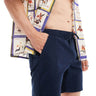 ASOS DESIGN slim chino shorts in navy