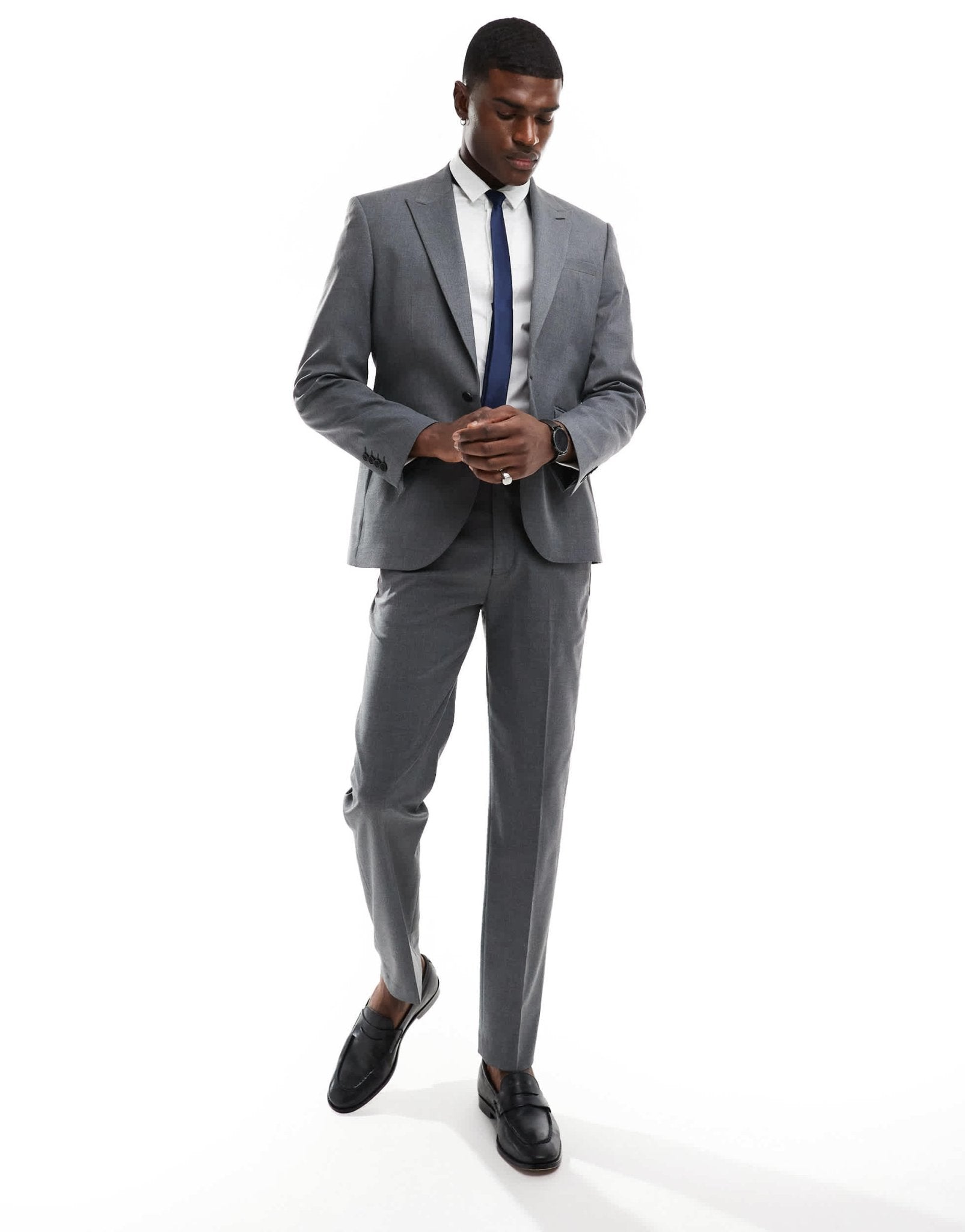 ASOS DESIGN slim fit suit jacket with wool in charcoal - ASOS Sample Sale EU Store