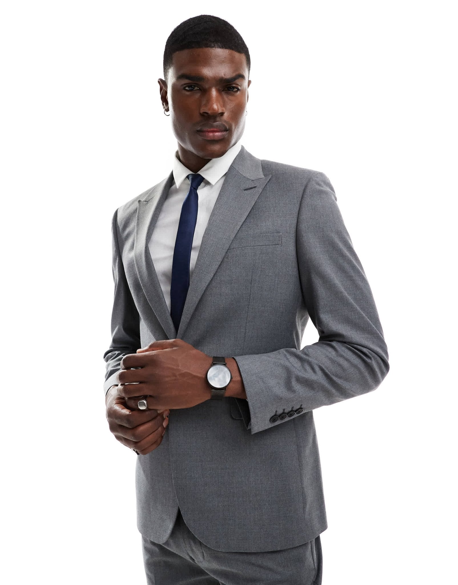 ASOS DESIGN slim fit suit jacket with wool in charcoal - ASOS Sample Sale EU Store