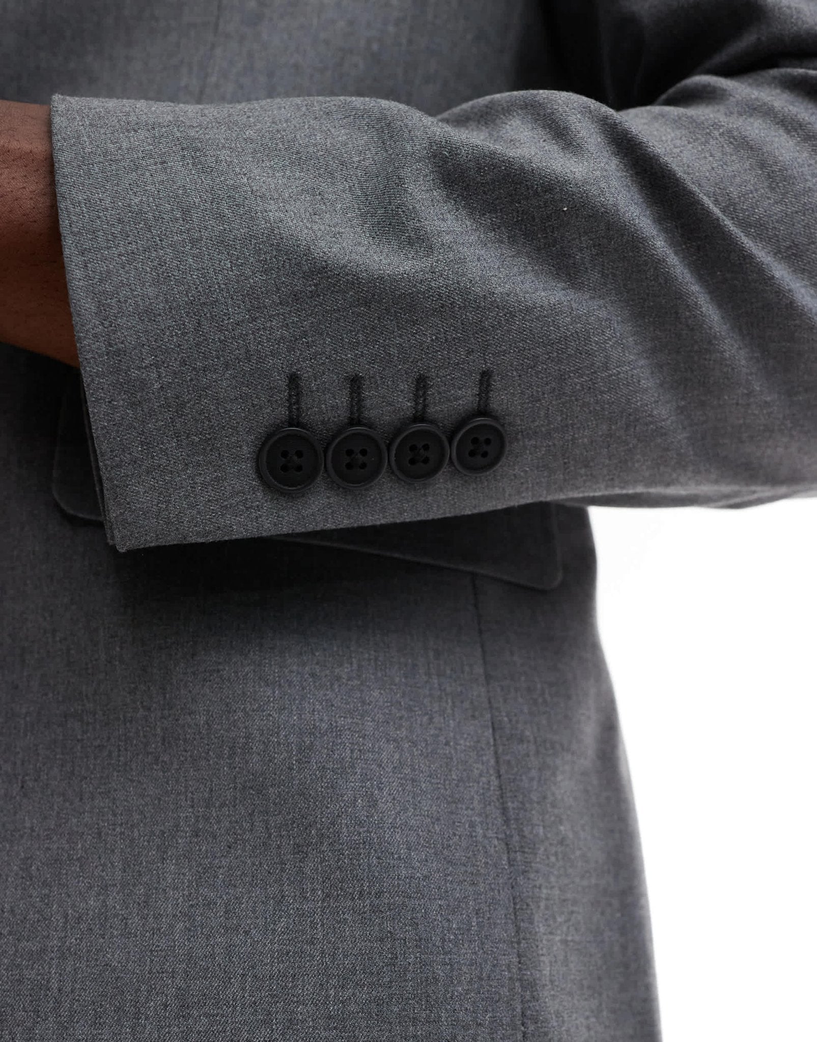 ASOS DESIGN slim fit suit jacket with wool in charcoal - ASOS Sample Sale EU Store