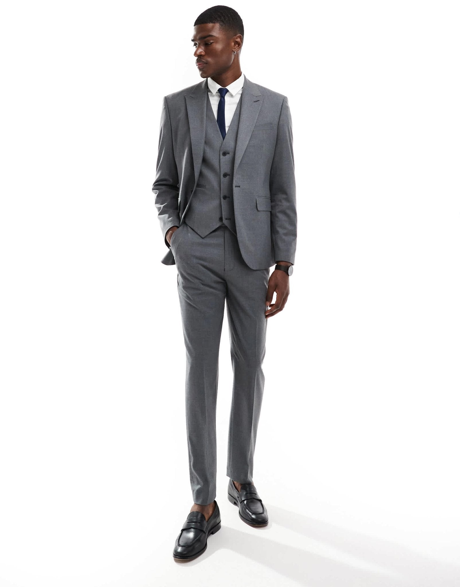 ASOS DESIGN slim fit suit jacket with wool in charcoal - ASOS Sample Sale EU Store