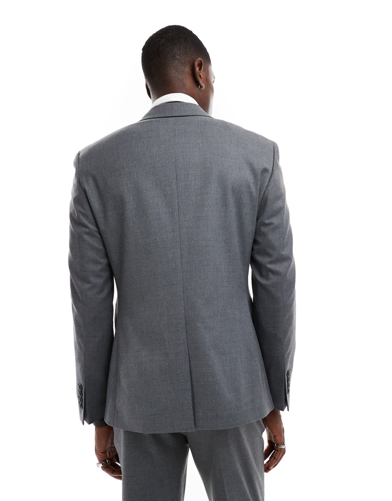 ASOS DESIGN slim fit suit jacket with wool in charcoal - ASOS Sample Sale EU Store