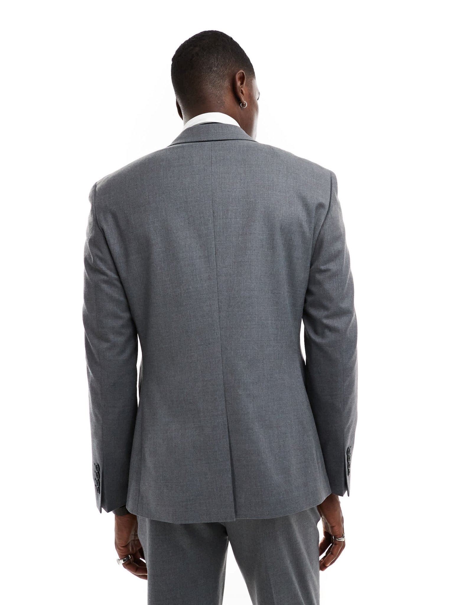 ASOS DESIGN slim fit suit jacket with wool in charcoal - ASOS Sample Sale EU Store