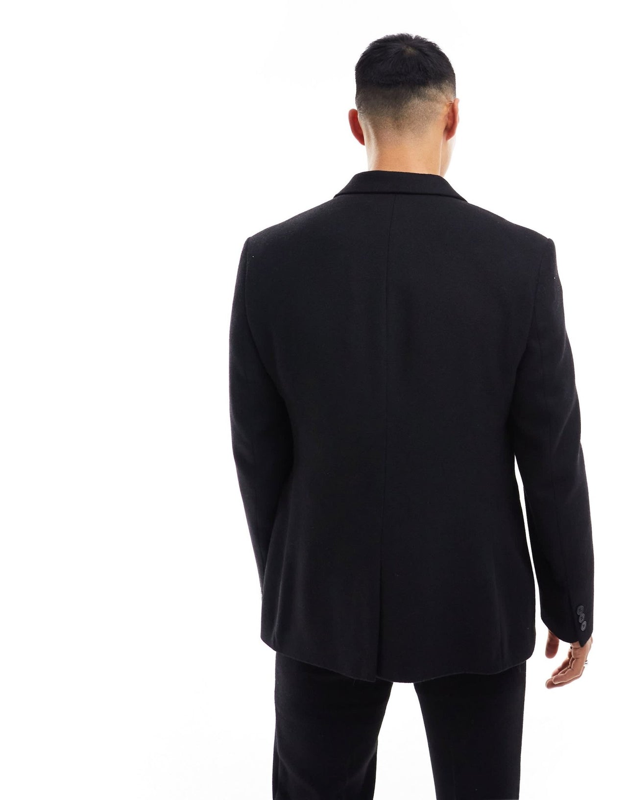ASOS DESIGN slim fit wool mix suit jacket in black twill - ASOS Sample Sale EU Store