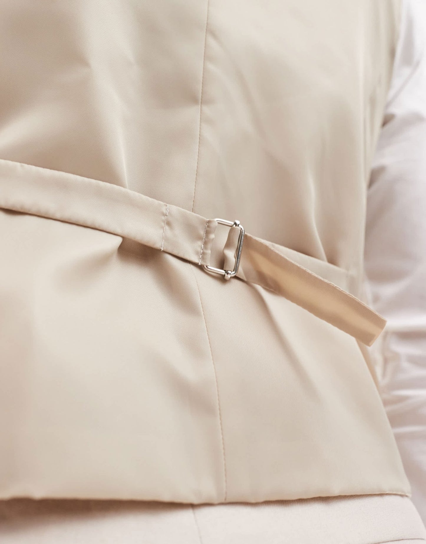 ASOS DESIGN slim linen blend suit waistcoat in stone - ASOS Sample Sale EU Store
