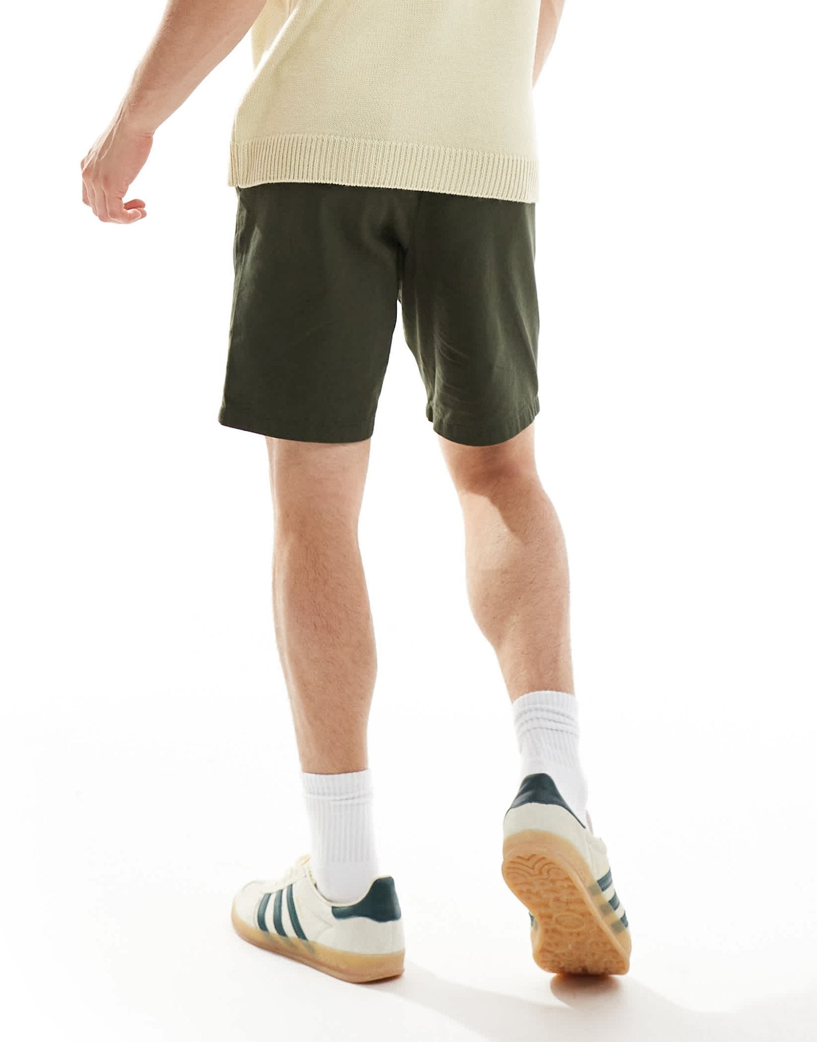 ASOS DESIGN slim stretch chino shorts in khaki - ASOS Sample Sale EU Store